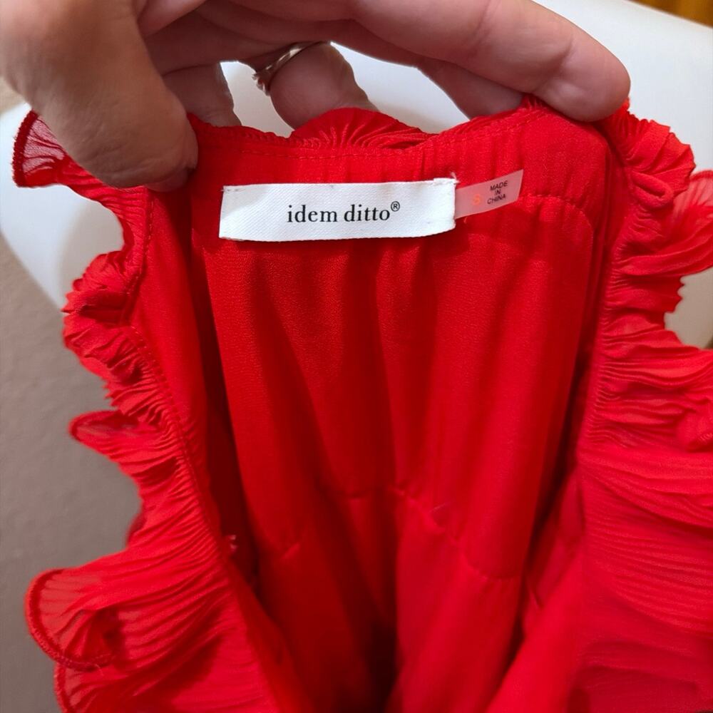 Ruffle Red identifies ditto Size Small Dress - Picture 3 of 3